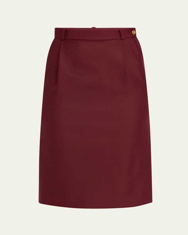 Lizzy Pleated Silk Skirt